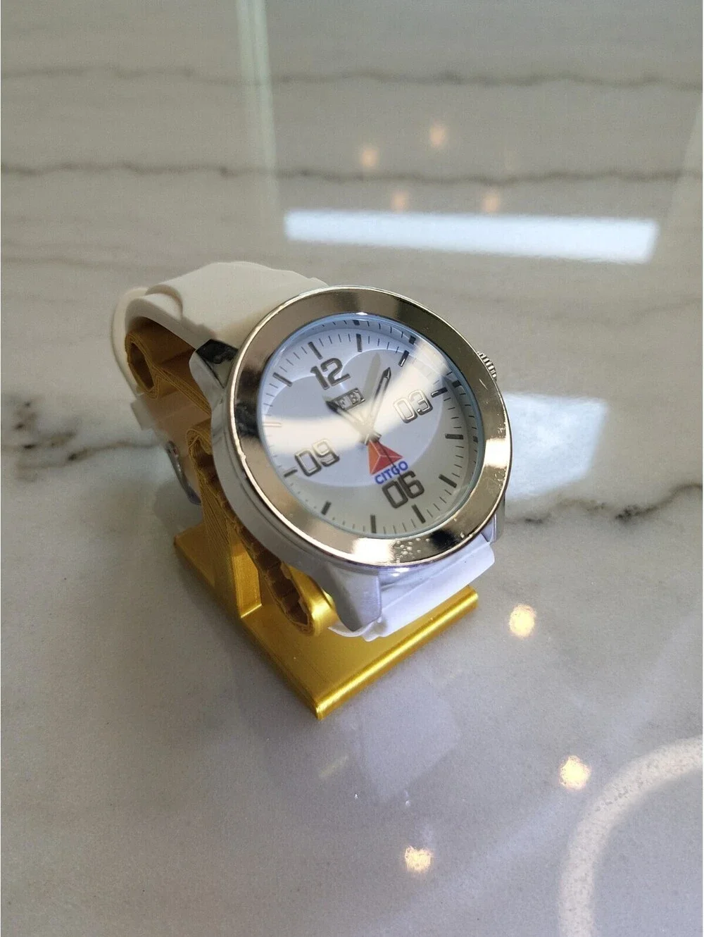 Men's Quartz Watch Working New Battery Automobilia 50mm Citgo Gas Works EUC